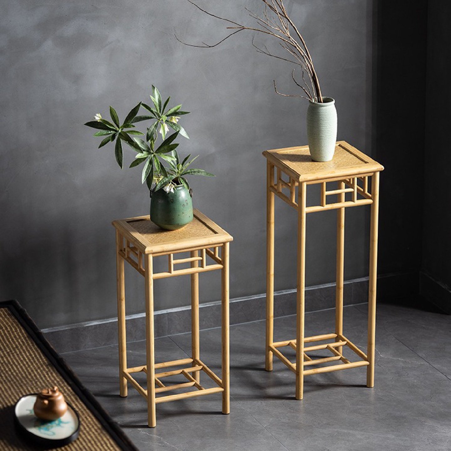 落地式花架置物架子家用客厅中式花台多肉绿萝花盆栽装饰摆件花几