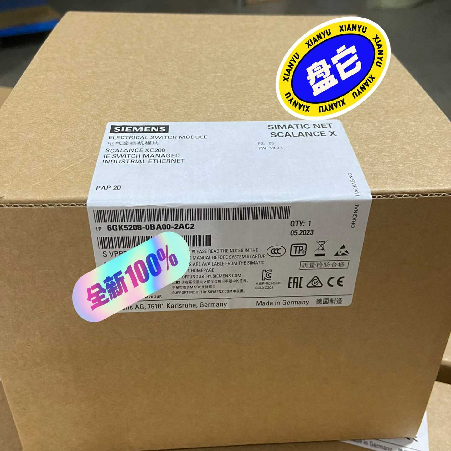 XC208工业以太网交换机6GK5208-0BA00-询价