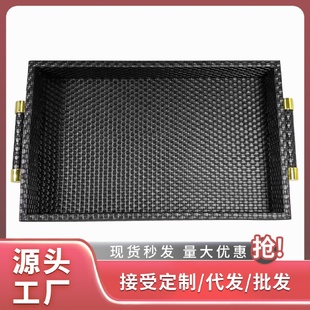 饰品托盘简约别墅家居样板间摆件餐厅餐桌 现代轻奢客厅茶几收纳装