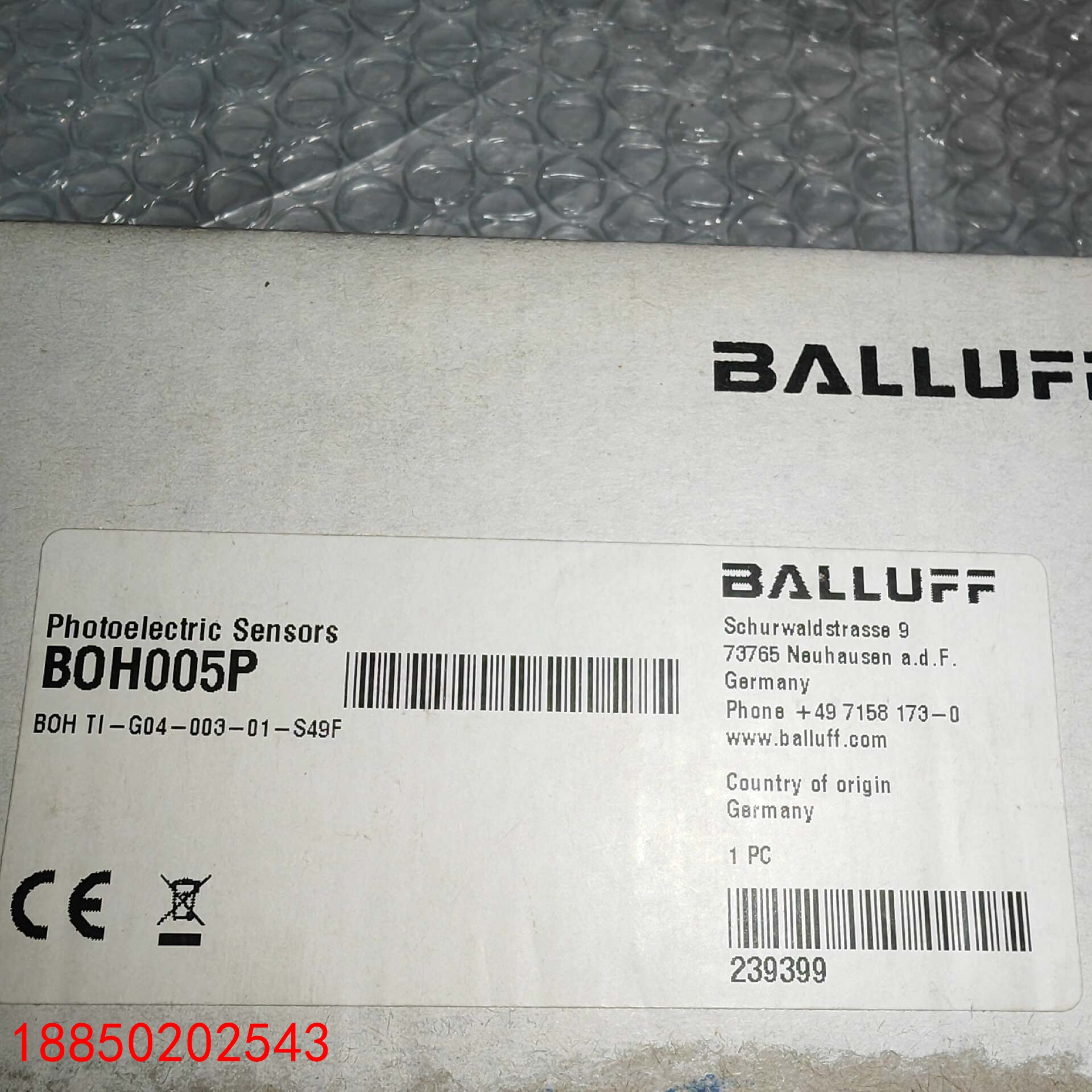 【请询价】全新原装正品 巴鲁夫光纤传感器 B0H005P BOH T1