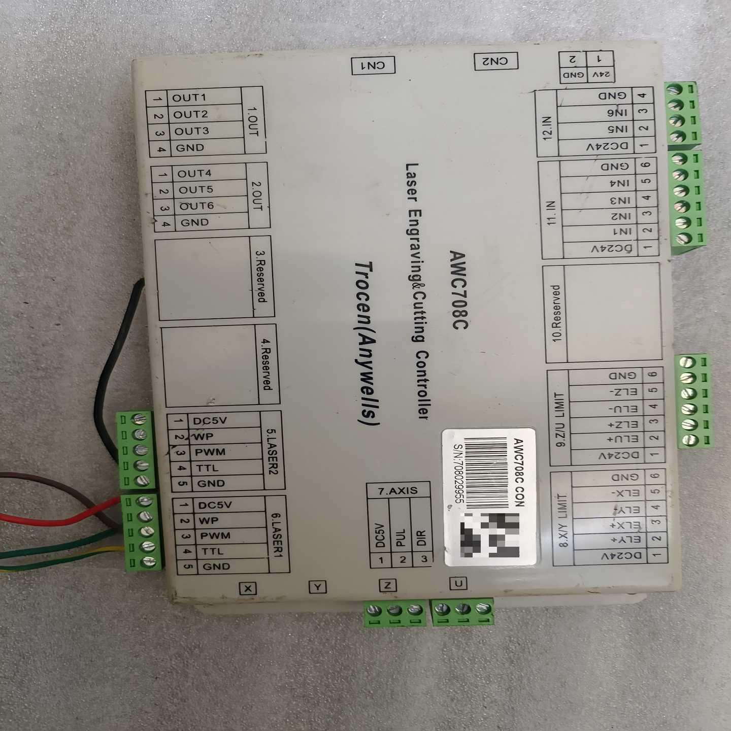 AWC708C激光切割机雕刻机主板控制板电路板，成色如图，外--议价