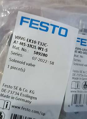 费斯托festo电磁阀 589280    VUVG-LK1~议价