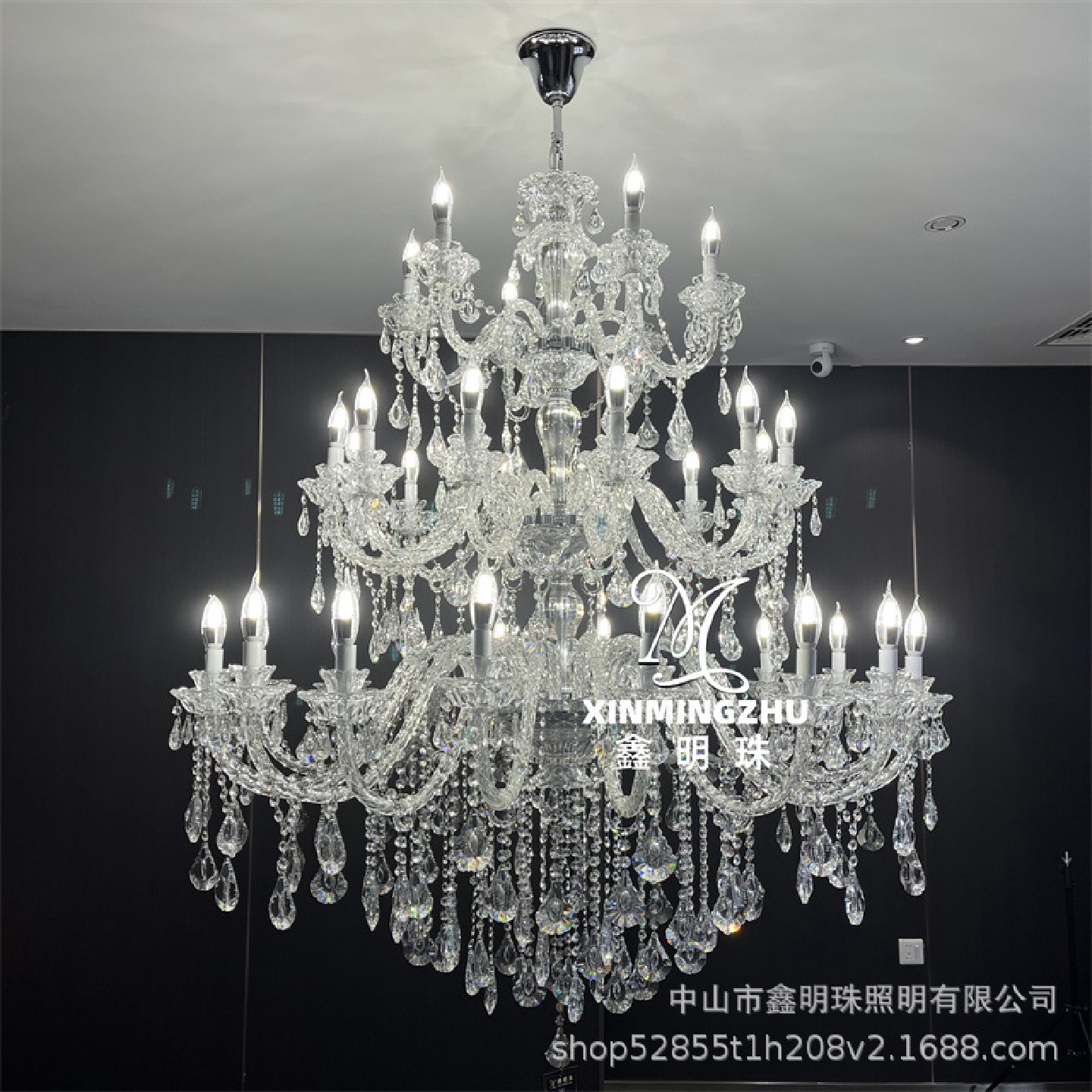 水晶吊灯客厅灯中空大厅吊灯别墅楼梯吊灯艺术餐厅现代简约水晶灯