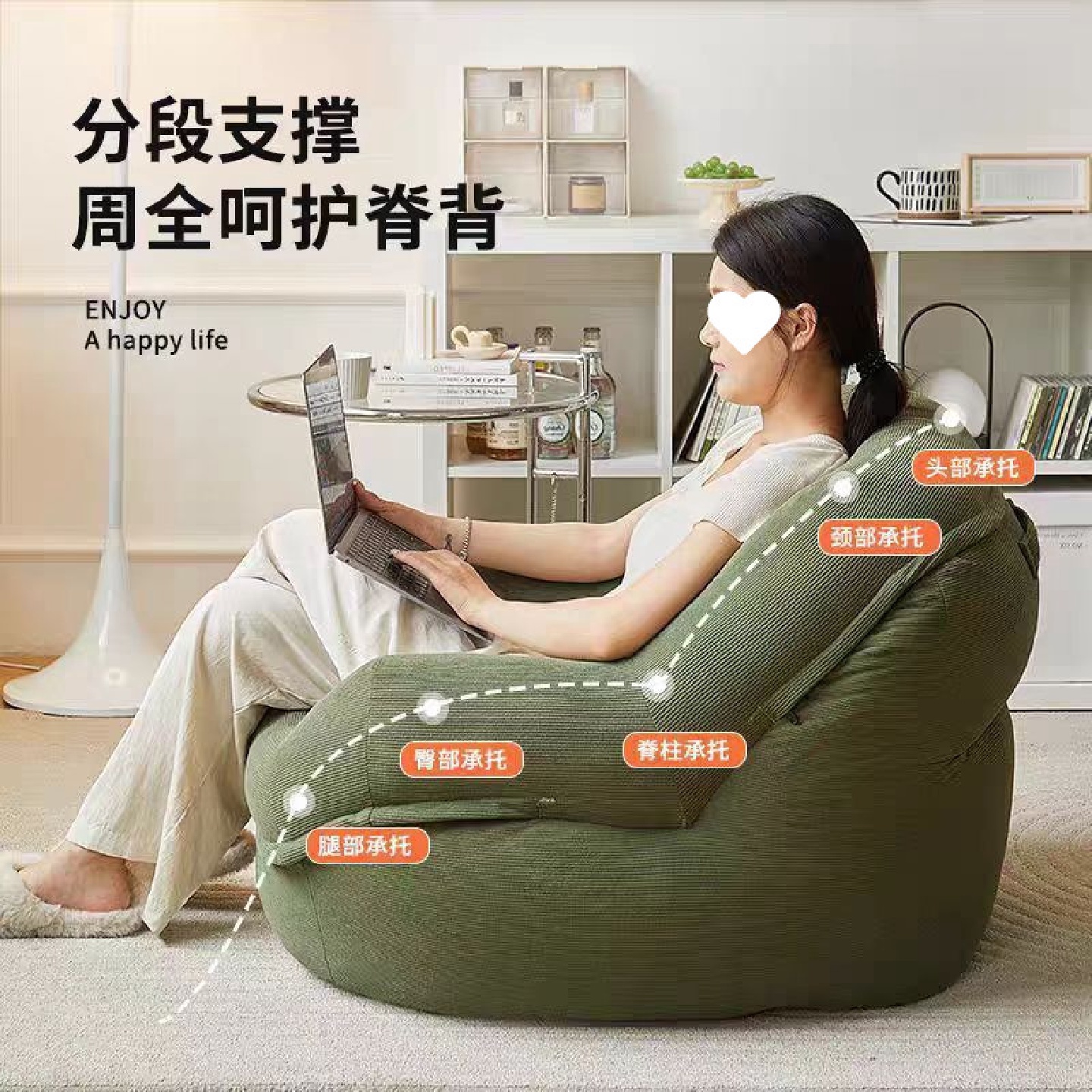 懒人沙发小户型沙发椅客厅卧室阳台法式单人窝窝榻榻米复古网红