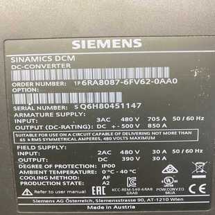 置 0AA0直流调速器装 询价6RA8087 6FV62