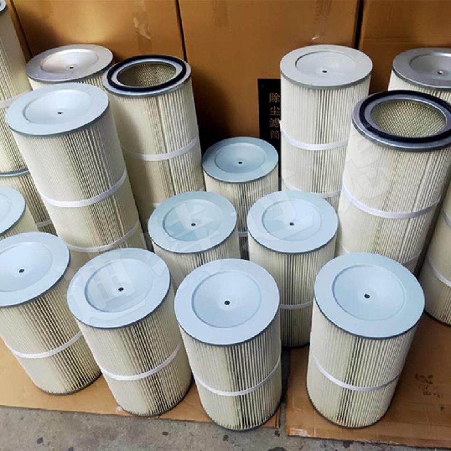 迪特厂家扫地车除尘粉尘滤芯覆膜工业除尘滤布纸质滤筒抛丸机滤芯