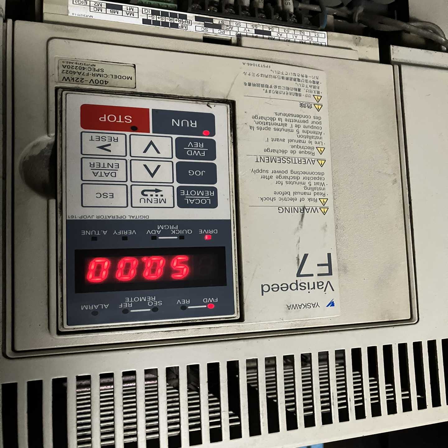 F7A4022安川变频器，22KW功能测试好的，实物图片显示（佳毅工