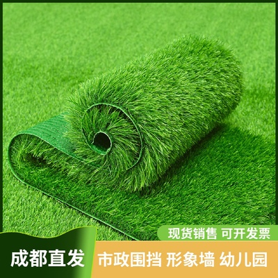 仿真草坪工程围挡装饰人造假草皮工程围挡户外绿化带盖土假草皮