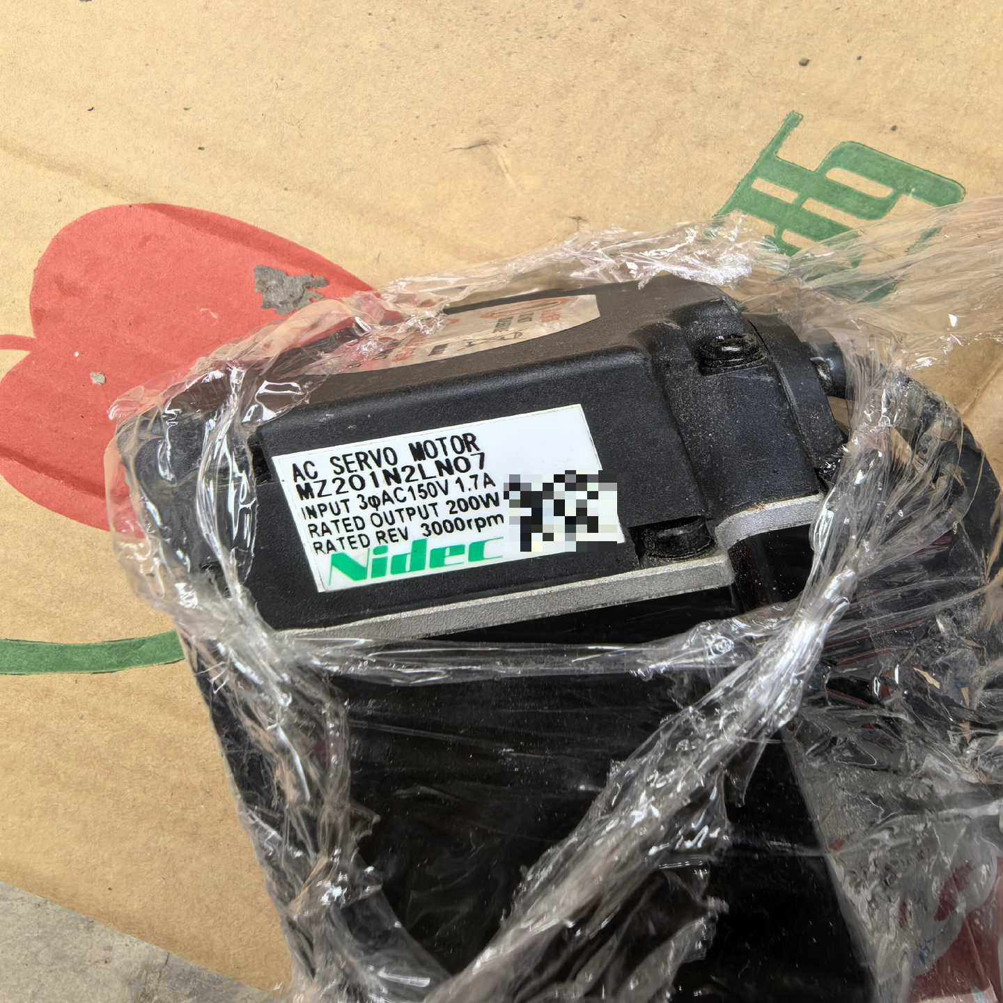 三协Nidec200W伺服电机，MZ201N2LN07。询价