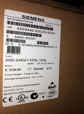 变频器6se6440-2ac232uc232ac2452UC245-05ca1 2uc32-2ea1