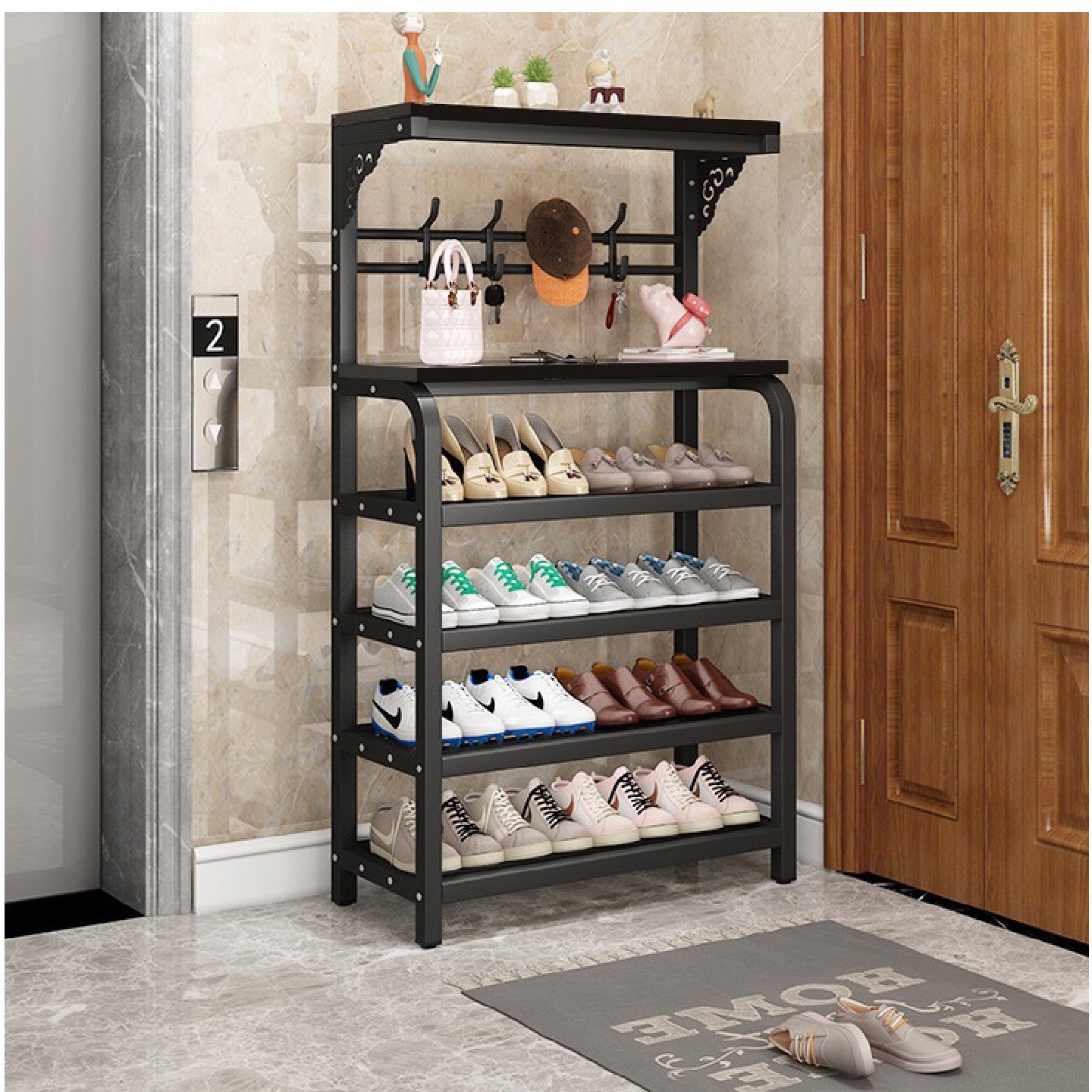 家用简易入门鞋架子出租房客厅多层一体鞋架经济型收纳鞋柜省空间