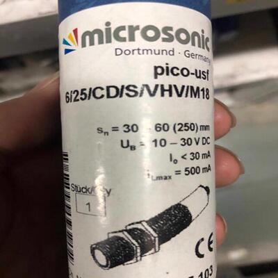 配件威声Microsonic超声波传感器pico-usf 625CDSVHVM18现货议价