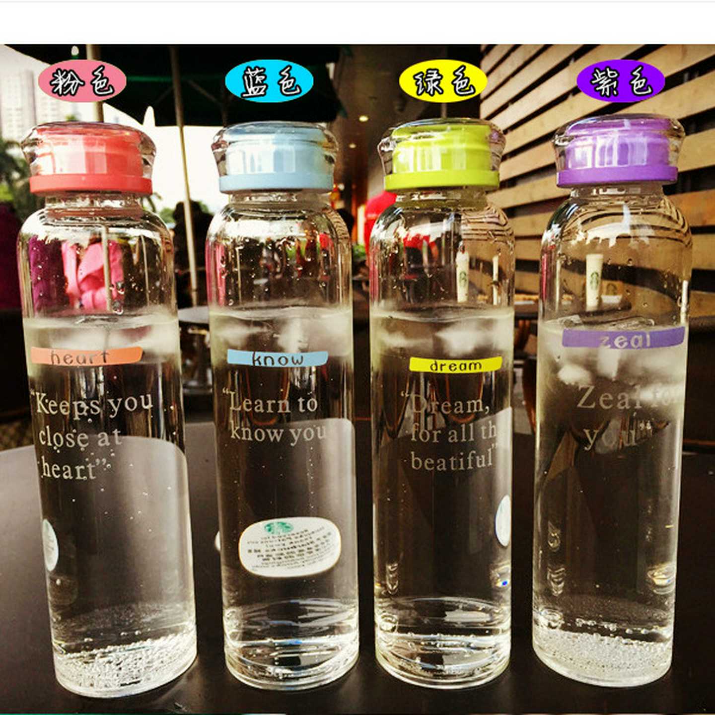 批发高硼硅简约字母玻璃杯创意礼品大容量水杯细长高杯子耐高温