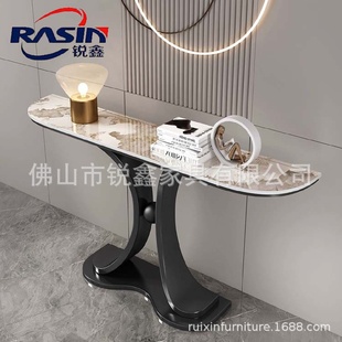 轻奢风玄关台设计师大理石靠墙玄关桌进门厅入户后现代简约端景台