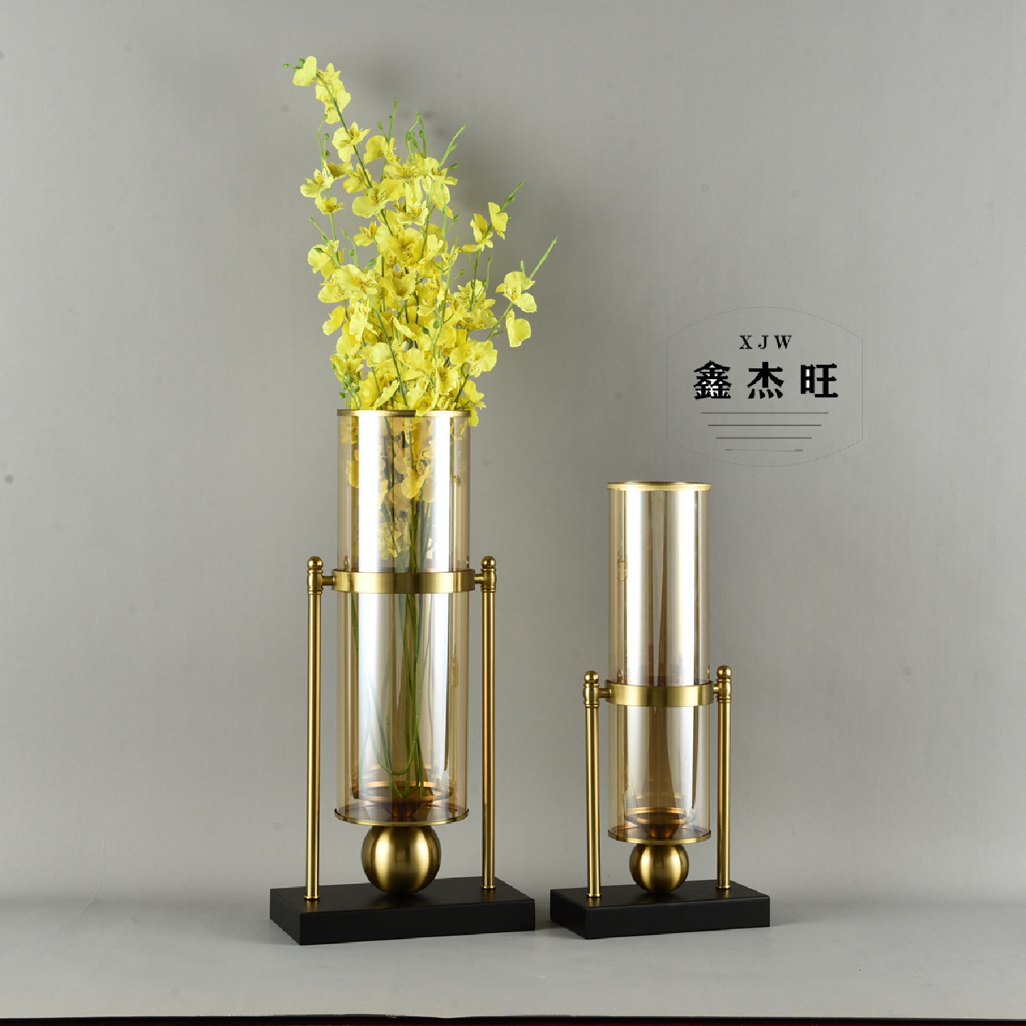 创意美式花瓶客厅摆件欧式餐桌轻奢软装饰品客厅仿真干花插花摆设