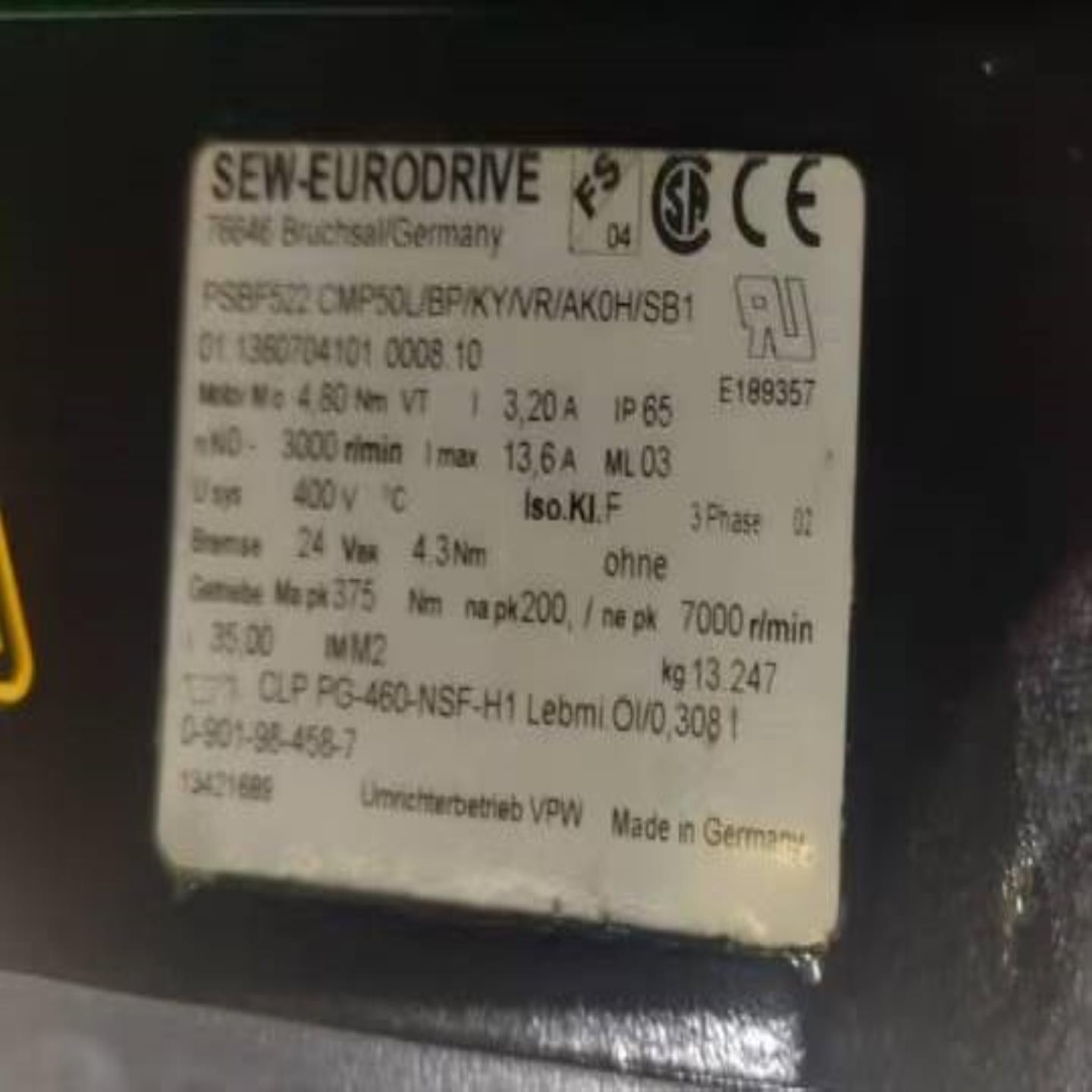 配件sew伺服电机减速机PSBF522CMP50LBPKYVRAK0HSB1全新议价