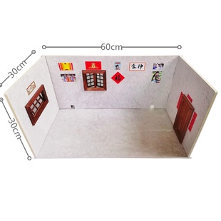 网红地摊过家家厨房防风背景墙迷你小厨房餐具配件收纳展示台