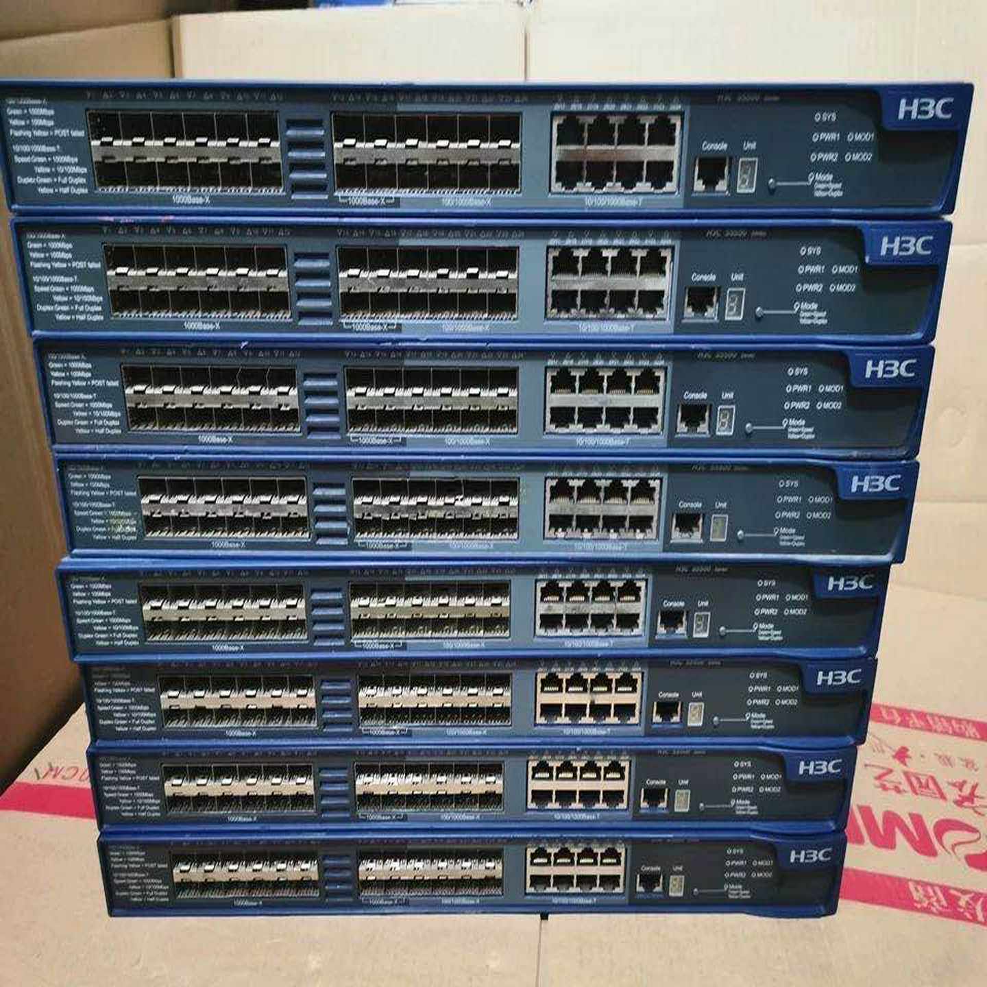 光口H3C华三S5500-28F-EI三层交换机，24口光--议价商品