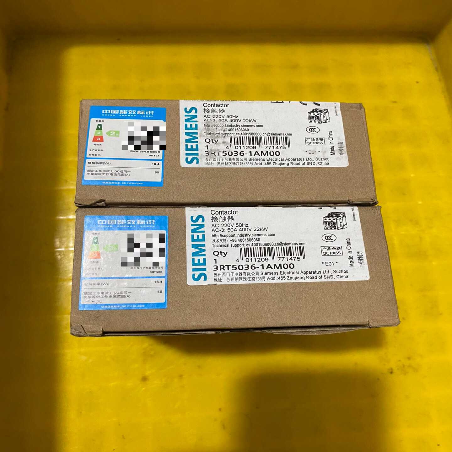 西门子接触器，型号3RT5036-1AM00，实物图拍摄，全