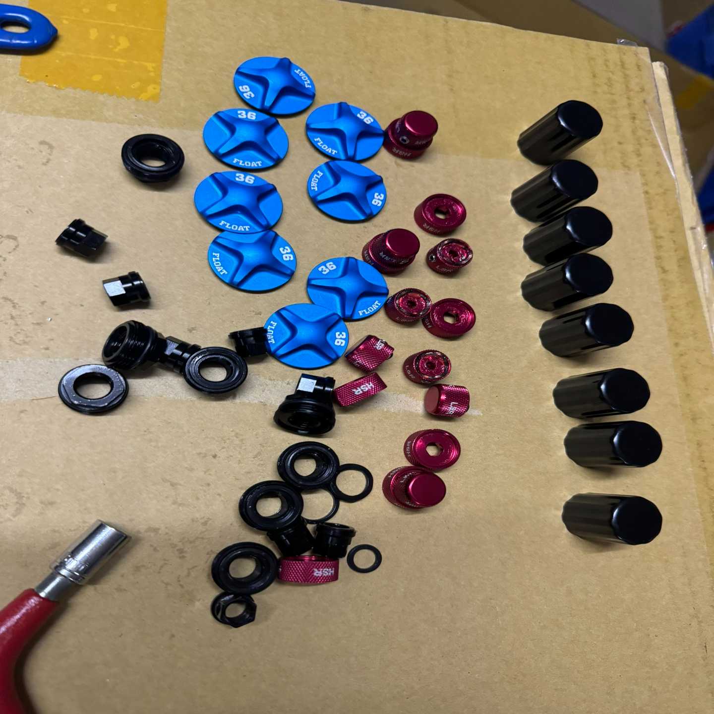 fox前叉改行程修补件前叉气叉修补件改行程杆各种小配件--议价