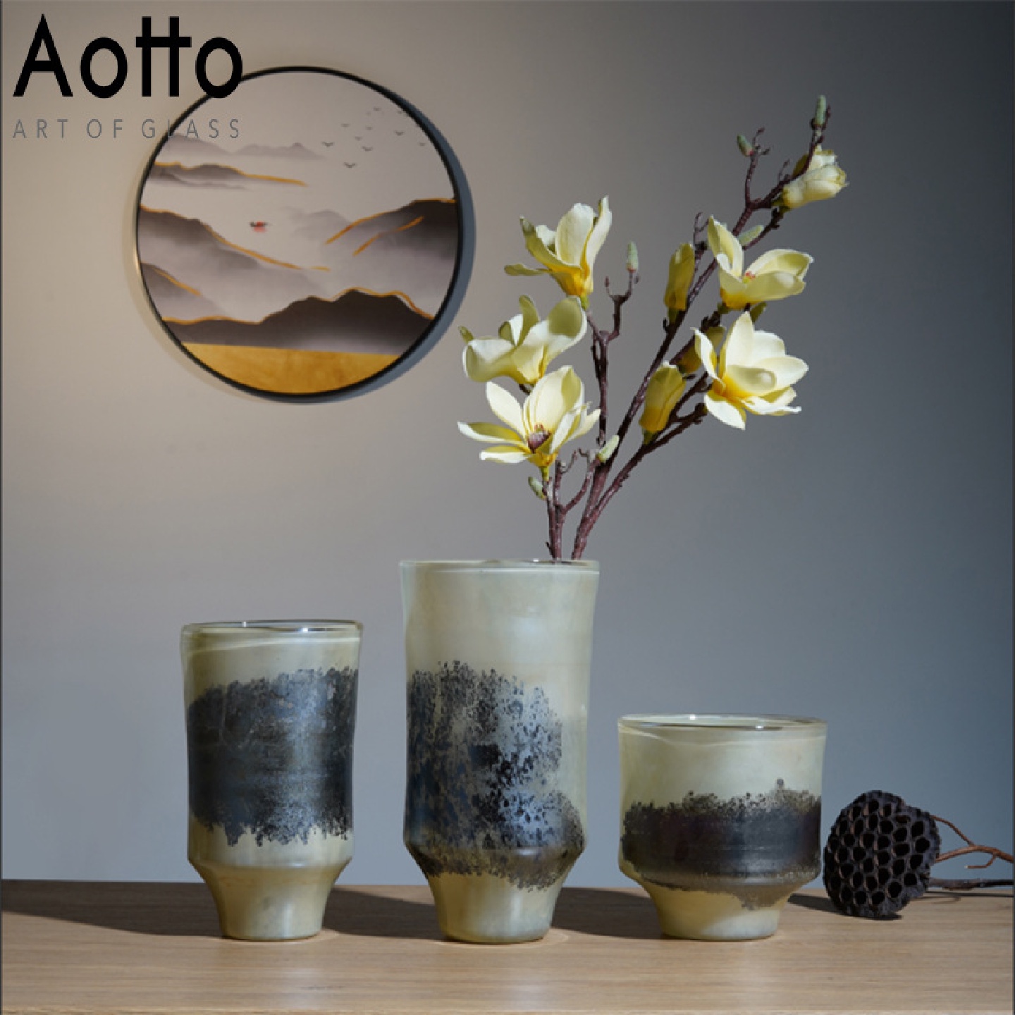 北欧彩色玻璃花瓶客厅酒店创意几何形水培插花瓶景观工艺品摆件