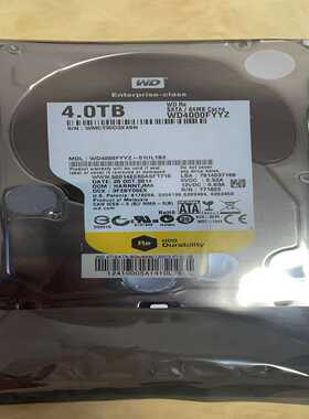 西部数据黑盘4T企业级硬盘，型号WD4000FYYZ，SAT--议价商品