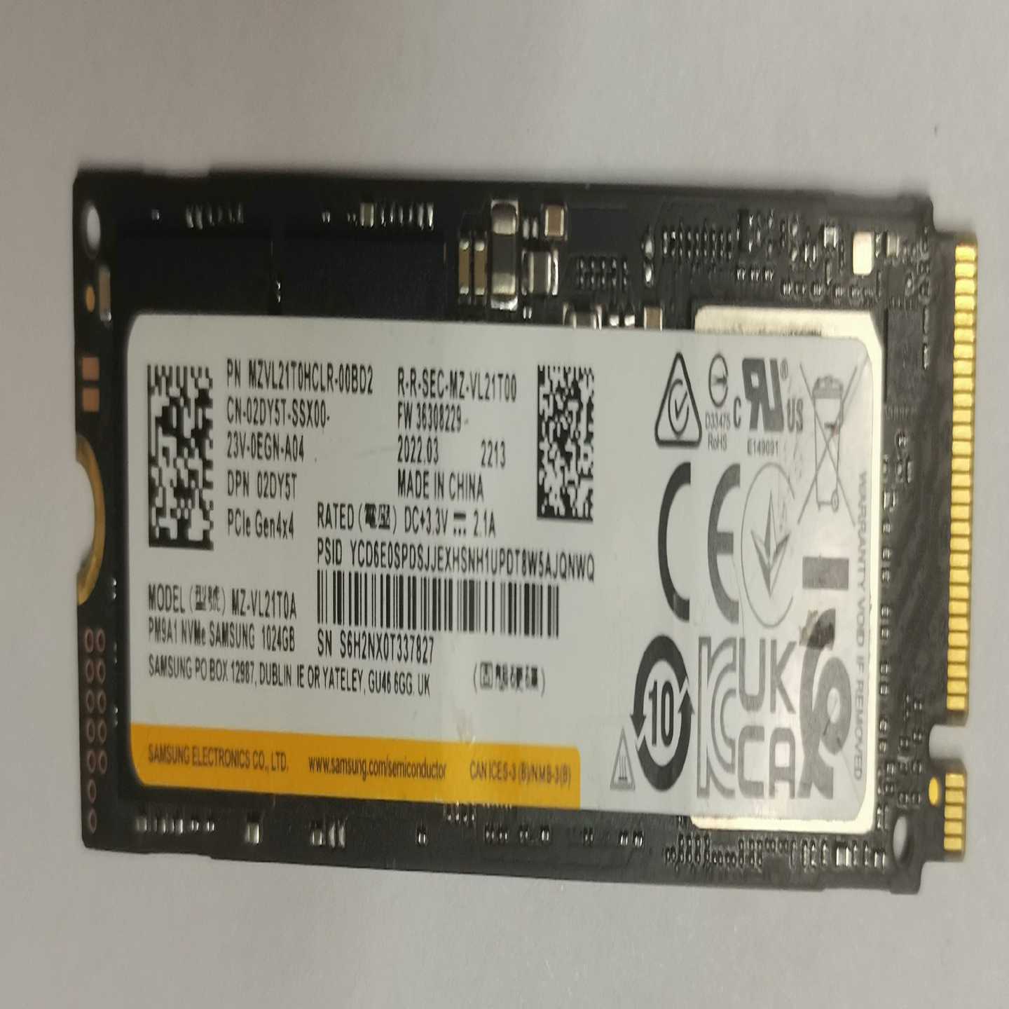三是PM9AI NVmE 1024GB，成色新【博航商行】