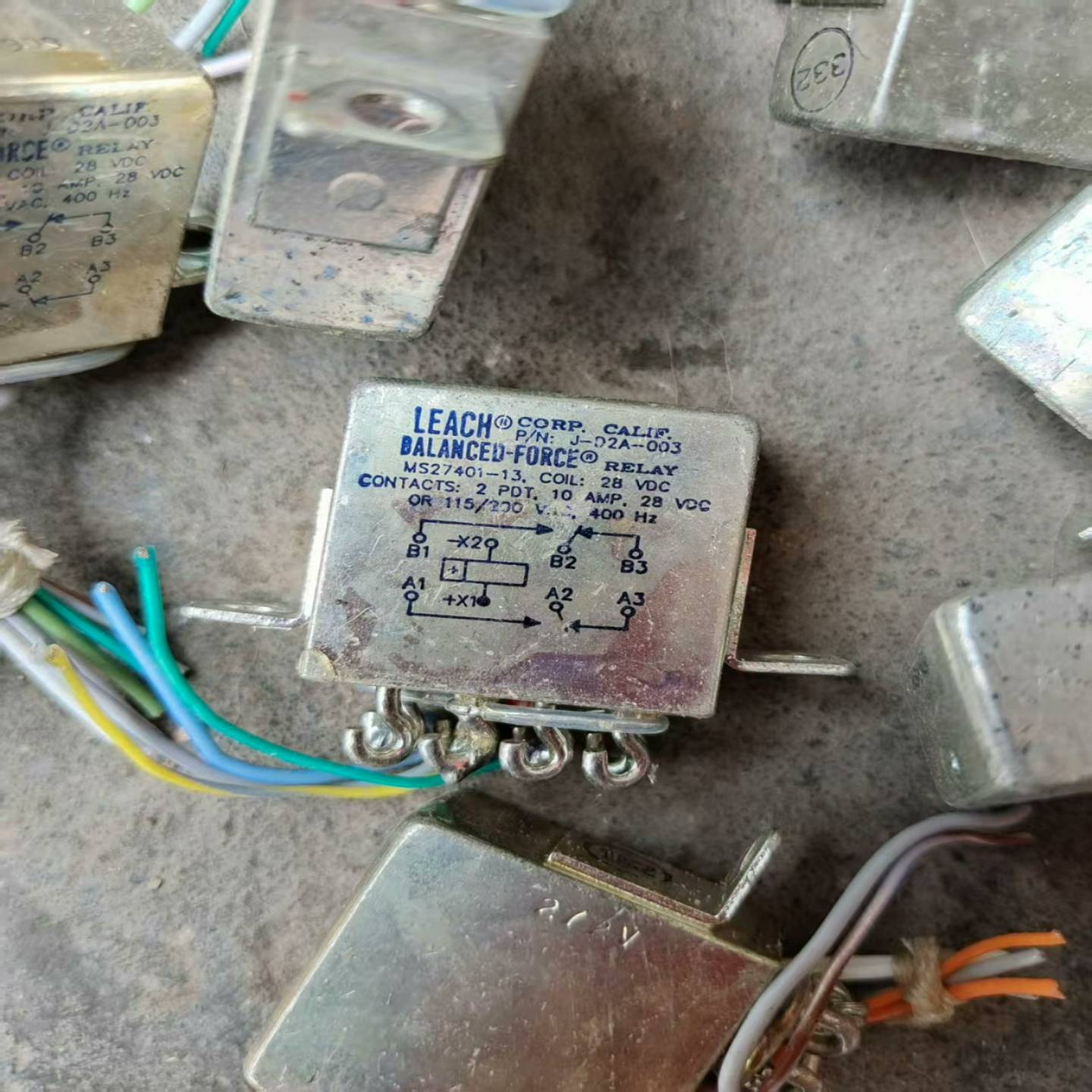 【请询价】LEACH法国利奇继电器MS27401-13二手拆机航空继