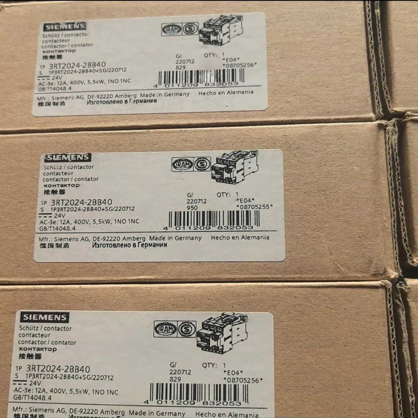 接触器3RT2024-2BB40德国询价