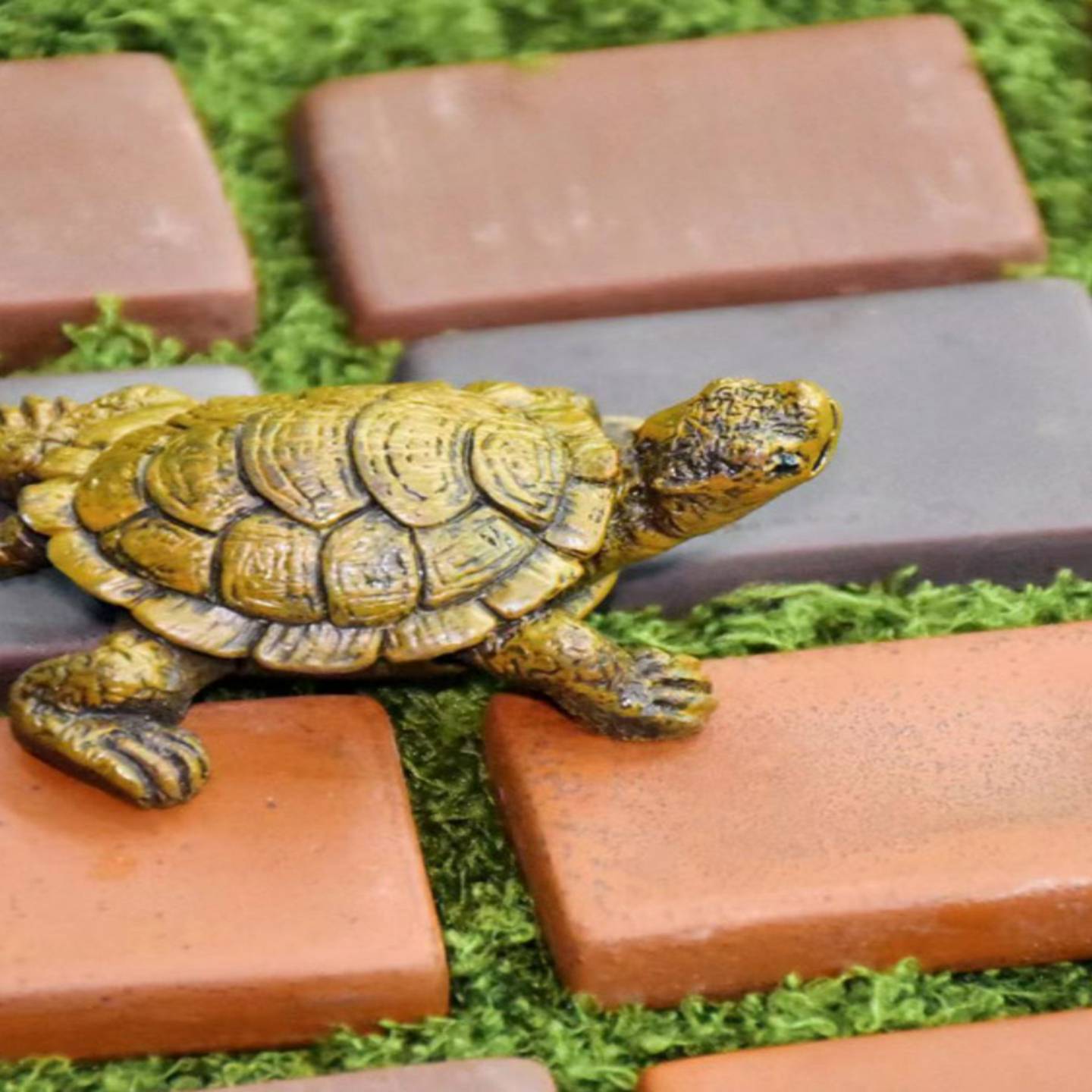 红陶泥迷你精致陶瓷小砖庭院鱼龟缸微景装饰陶瓷实心砖新产品定制