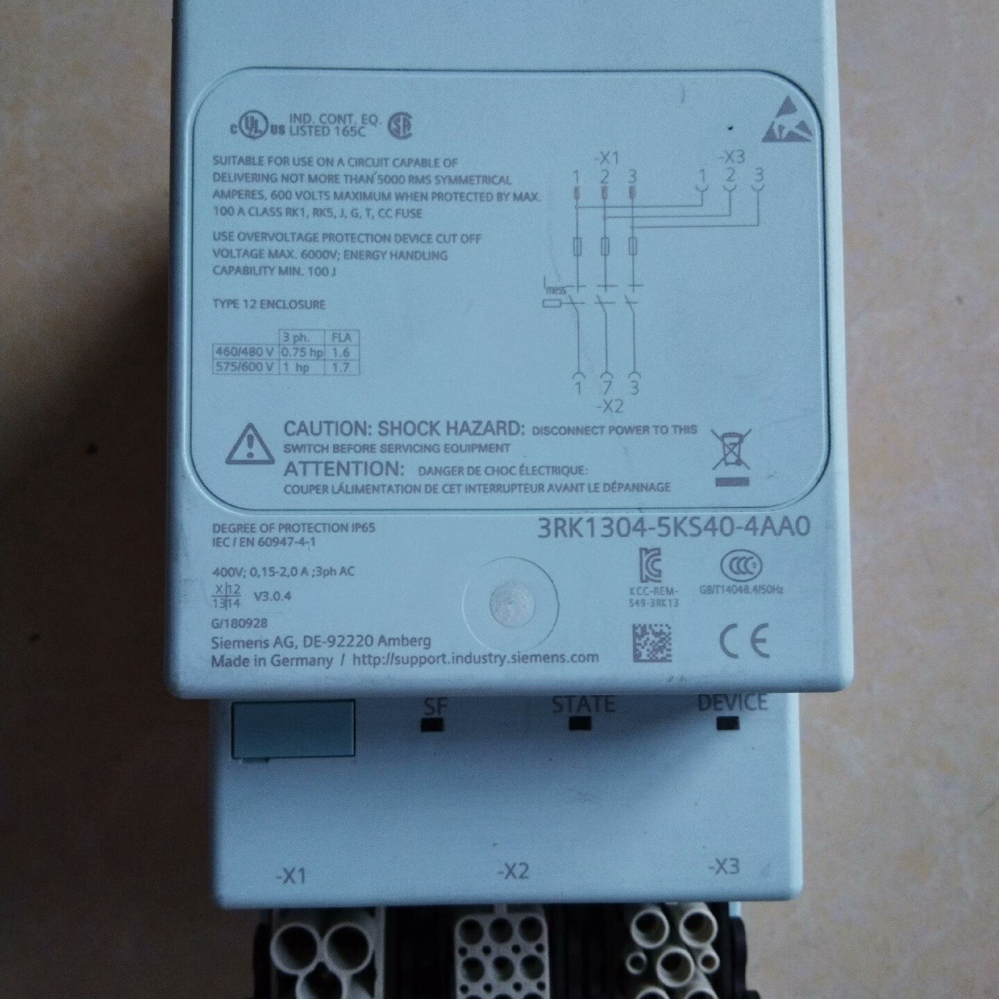 西门子模组启动器3RK1304-5KS40-4AA0，拆机实询价