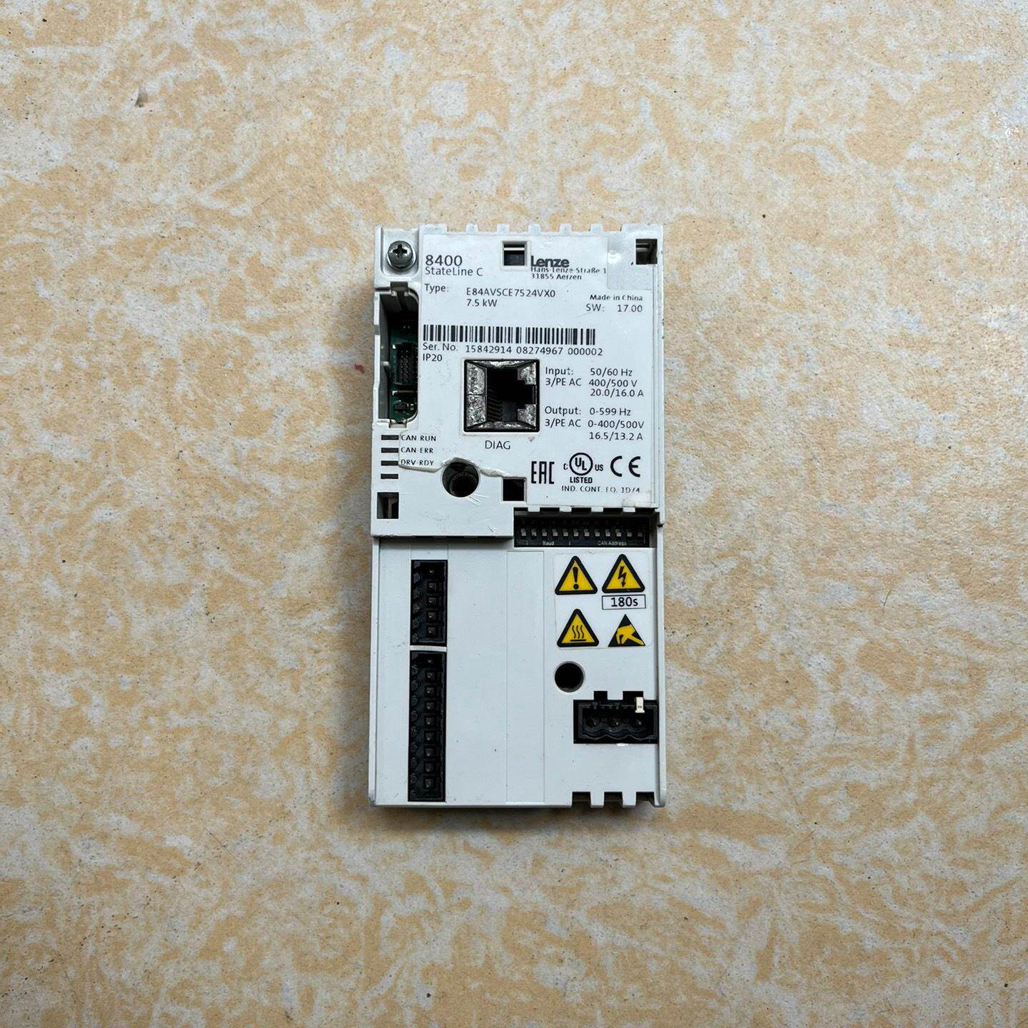 议价The Lenz 8400 Series Inverter Motherboard Is E84avsce752