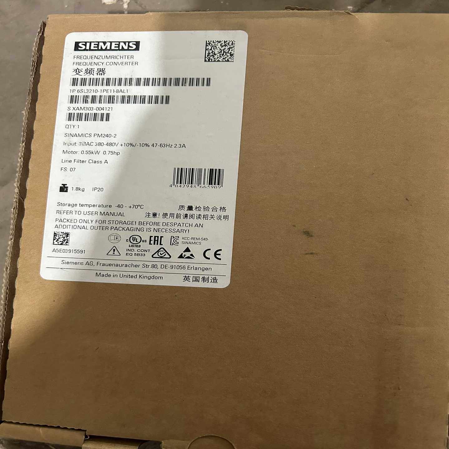 6SL3210-1PE11-8AL1变频器有需询价