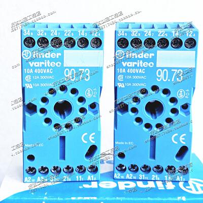 原装finder/芬德底座90.73现货60.13系列继电器导轨底座11脚