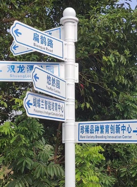 户外指路牌小区指示牌景区导向导视牌路标公园分流指引牌创意立式