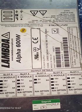 【请询价】开关模块 Alpha600w直流电源二手  H60971 议