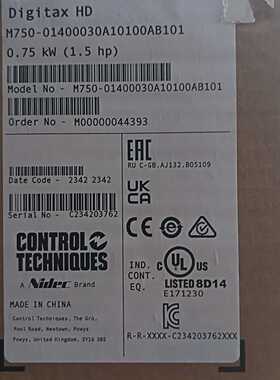 M750-01400030A尼得科驱动器全新的未使用，0.--议价商品