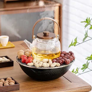 家用电陶炉 冬天围炉煮茶器具全套茶壶蒸煮茶器茶炉子专用烤茶套装