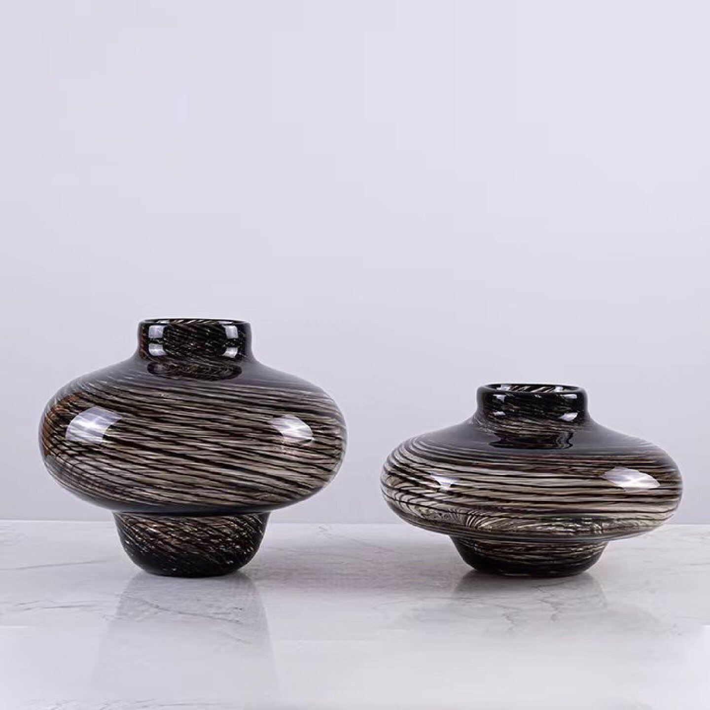 现代轻奢玻璃花瓶创意艺术花器摆件插干花水培餐桌摆件批发ins风