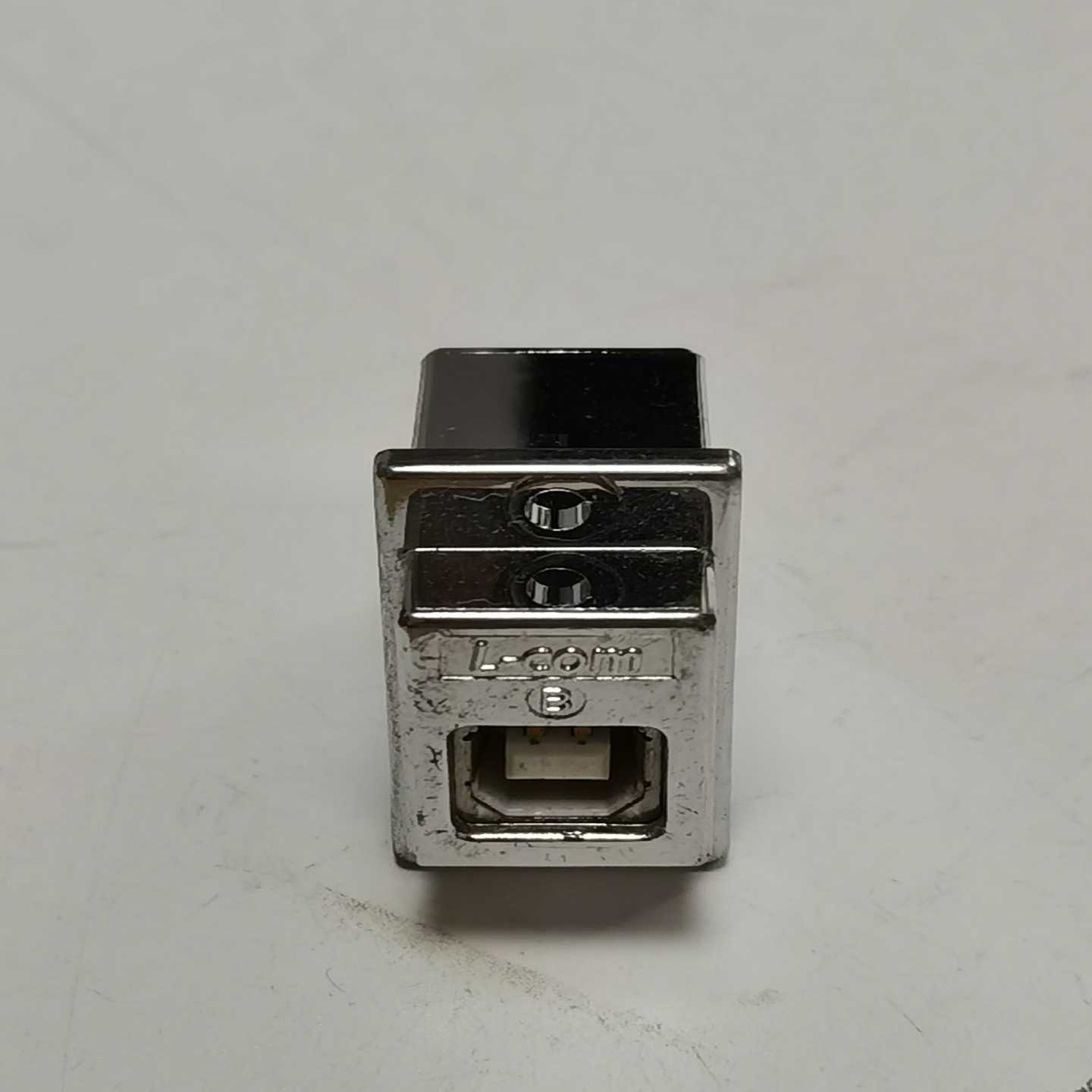 L-com诺通面板安装USB 转接头方B口转A口ECF504~询价