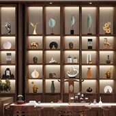 饰品 客厅公室茶室博古架书房书柜装 新中式 轻奢端摆件家居软装