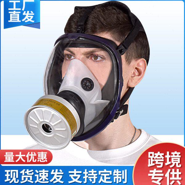 防毒面具全面罩消防喷漆应急脸罩全脸防护放毒氧气呼吸器防尘口罩