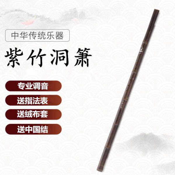 紫竹初学单节洞箫乐器G调F调单节六孔八孔短萧长萧送绒布袋指法