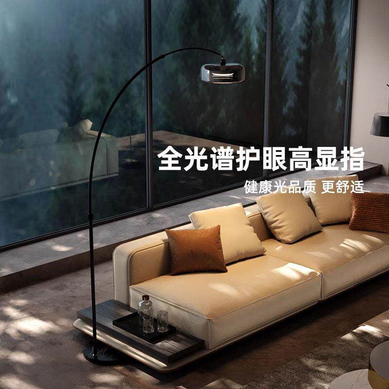 意式极简轻奢高级感落地灯客厅护眼氛围钓鱼灯卧室床头立式台灯具