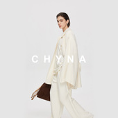 千金公主风绵羊毛羊驼毛呢外套中长款 李大琪 优雅Lady 大衣