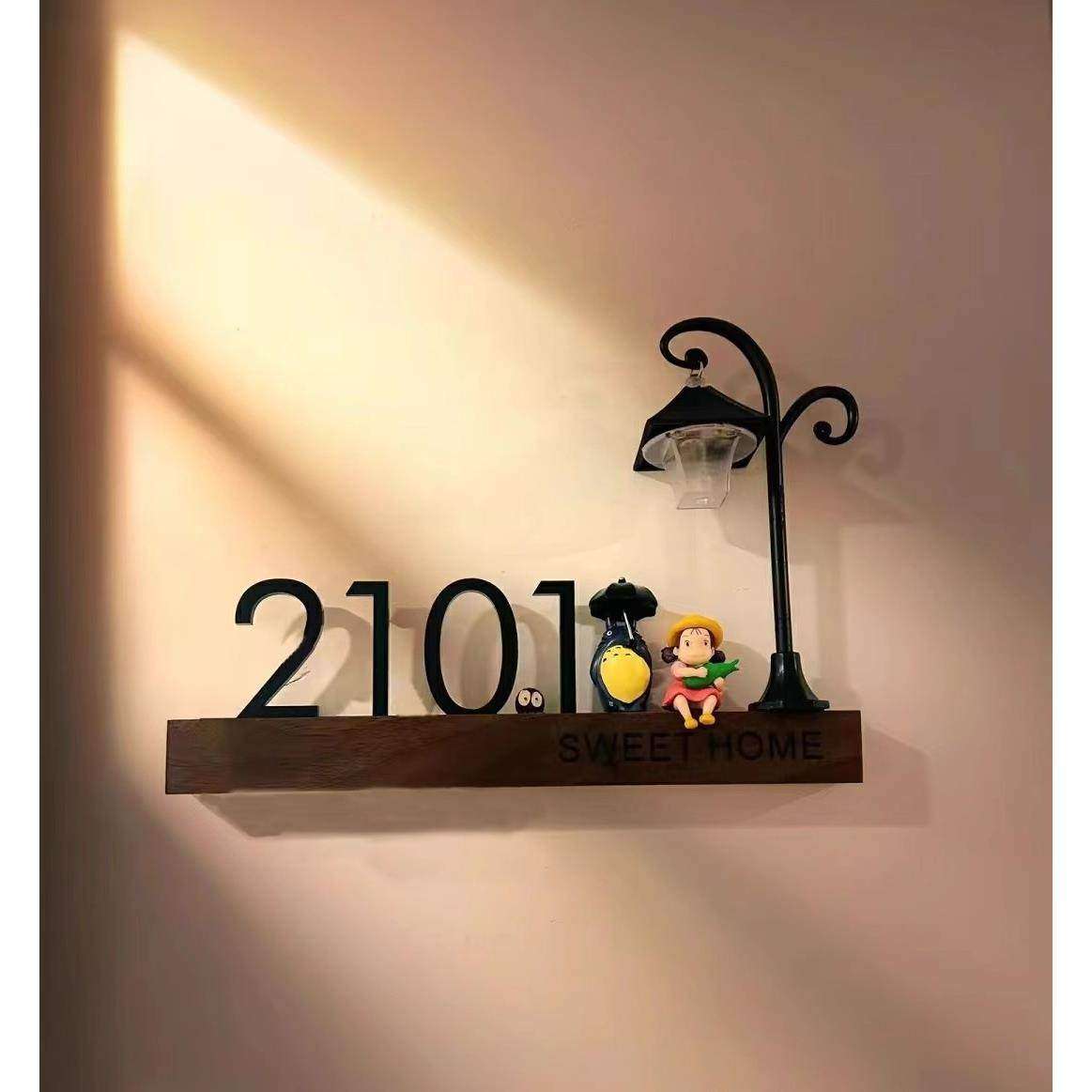 创意可爱定制门牌宫崎骏龙猫小精灵家用定制门牌号码新款号码牌