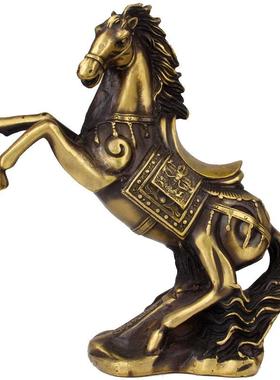 擦黑色铜马摆件铜马到成功铜生肖马十二生肖马家居客厅摆件