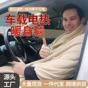 低压电热毯单人盖腿披肩电褥子110V12V货车载24V宿舍车载暖绒