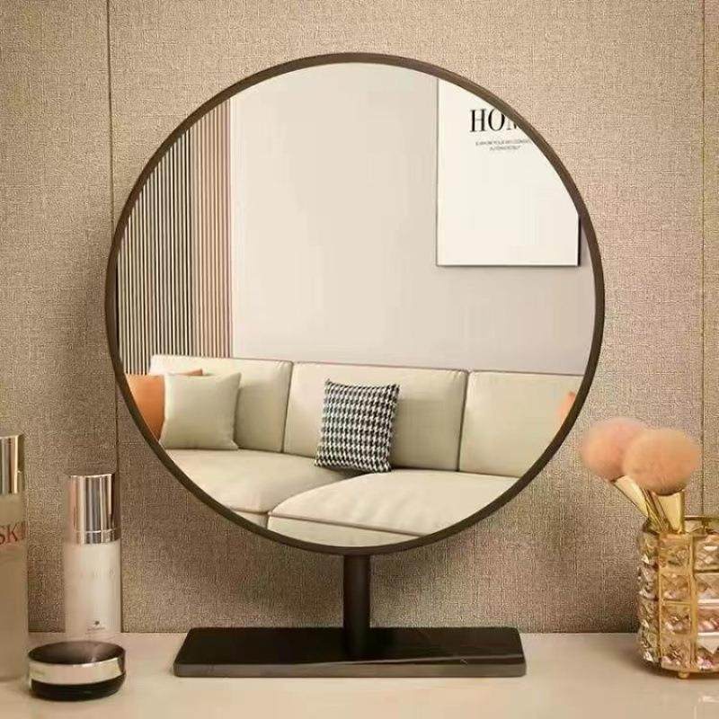 高颜值圆形化妆镜简约现代学生宿舍办公台式桌面极简轻奢化妆镜,农用物资,其他肥料,淘宝优惠券,粉丝福利购,淘宝优惠卷