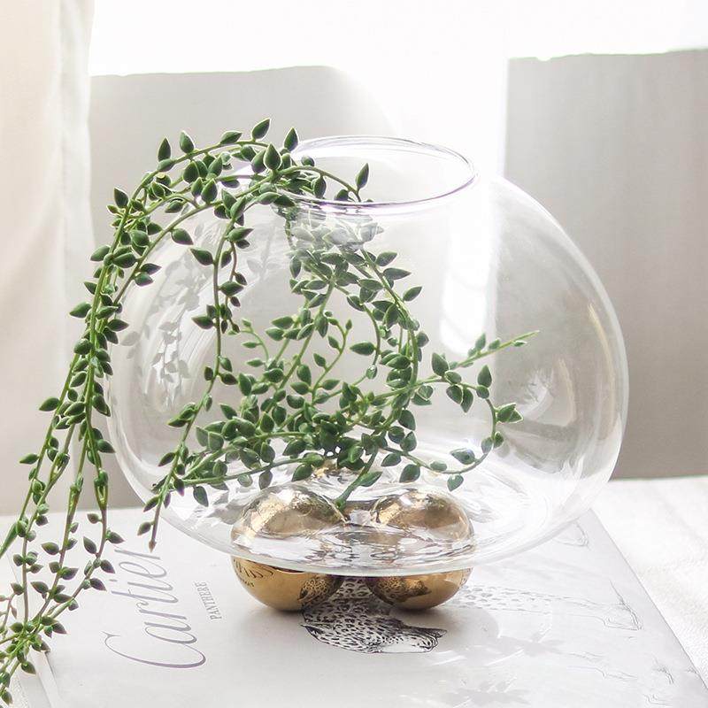 轻奢玻璃三脚花器摆件高级感插花花瓶样板间客厅电视柜家居装饰品,农用物资,其他肥料,淘宝优惠券,粉丝福利购,淘宝优惠卷